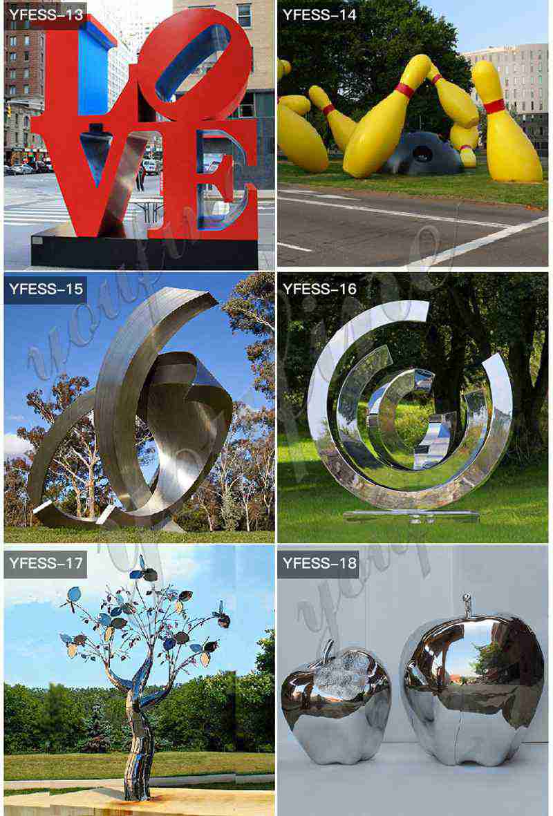 outdoor modern metal sculpture