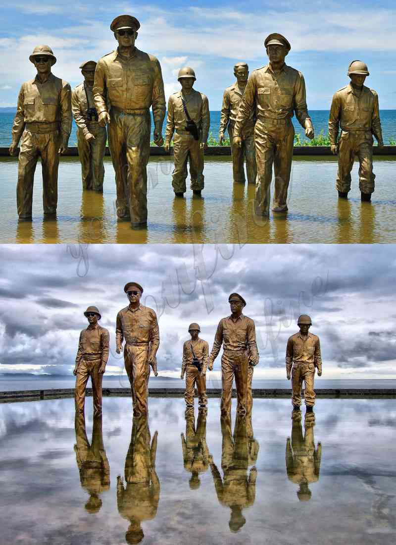 Famous Bronze MacArthur Landing Memorial Statue