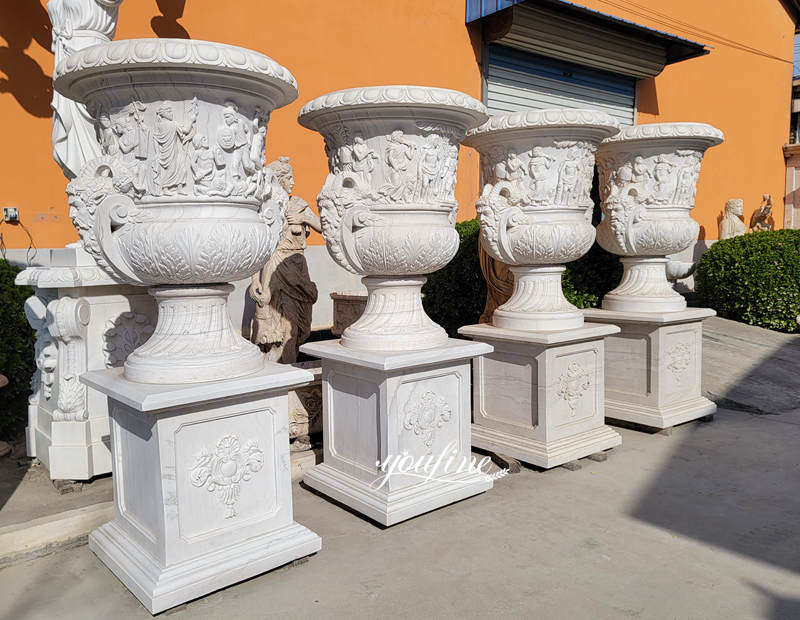 Greek marble planter-YouFine Sculptuure