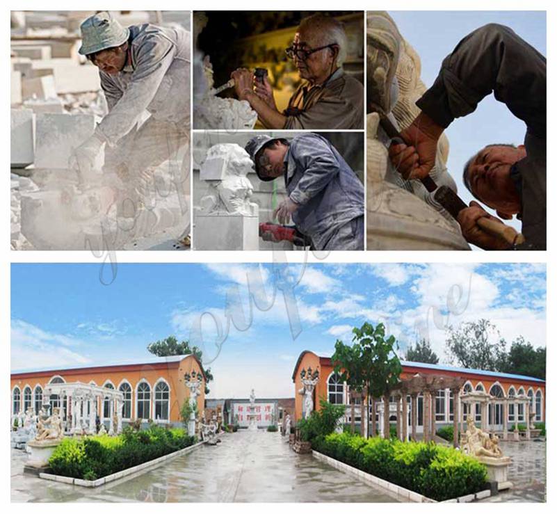 process of White Marble Apollo Bath Statue