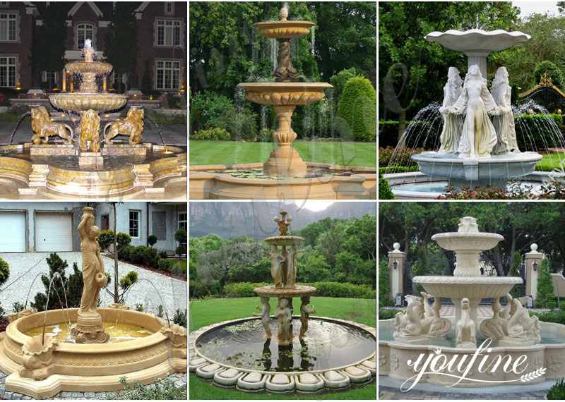 Large outdoor marble fountains