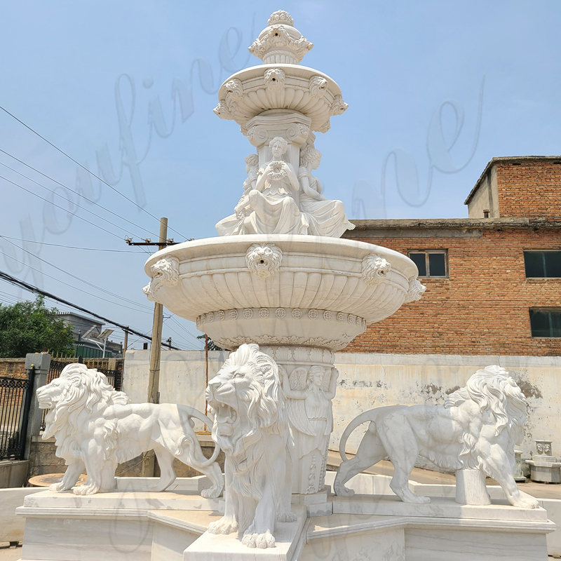 lion fountain outdoor-