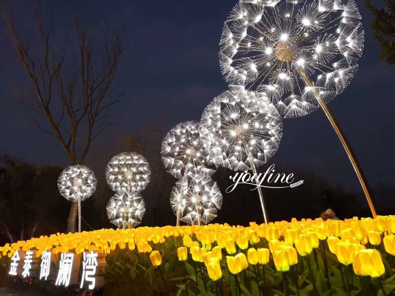 metal dandelion sculpture-01-YouFine Sculpture