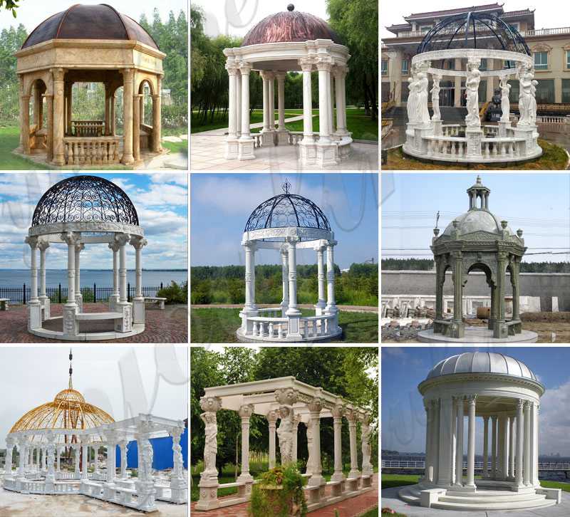 White Marble Gazebo for Wedding Decoration