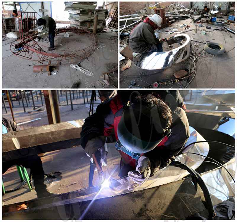 process of outdoor metal sculpture