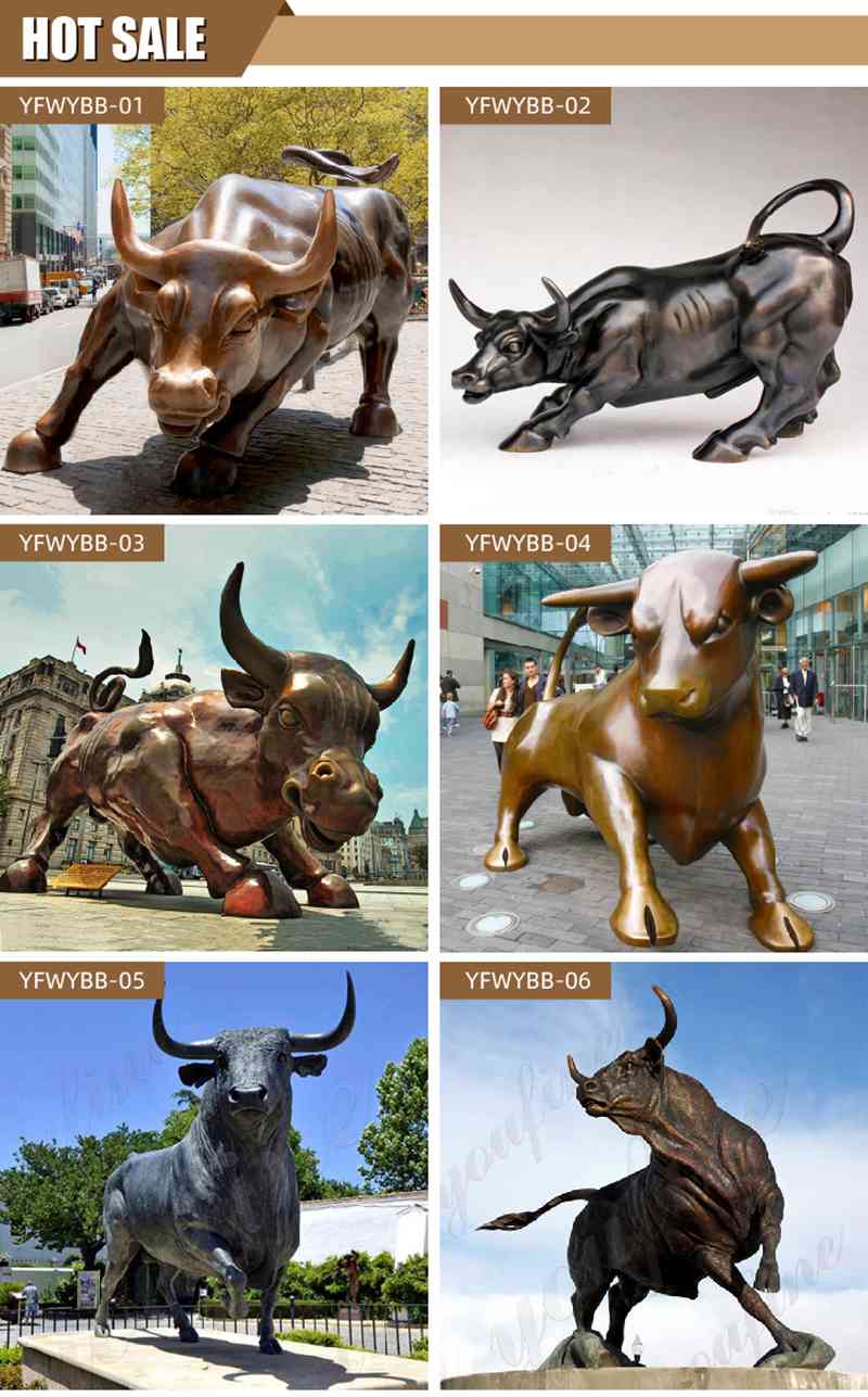 Large Charging Bull Statue Bank Decor for Sale