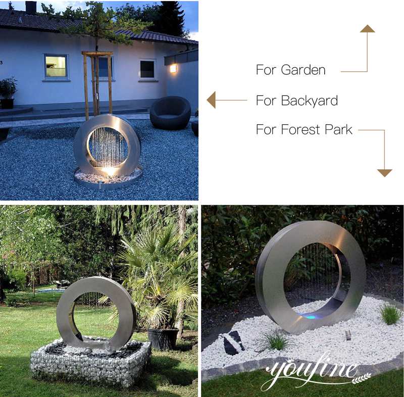 outdoor modern water features