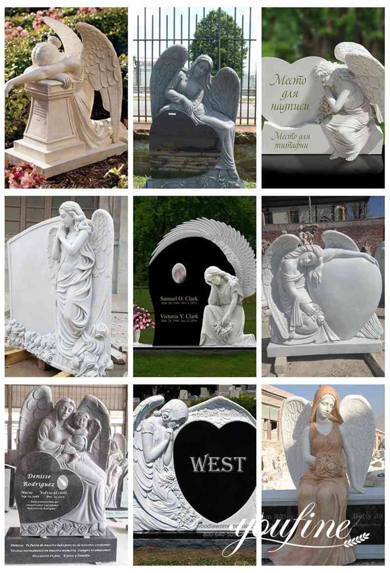 Angel marble headstone