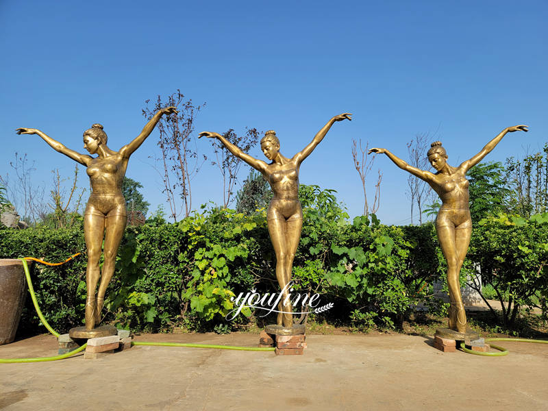 Bronze Ballerina Water Fountain-YouFine Sculpture