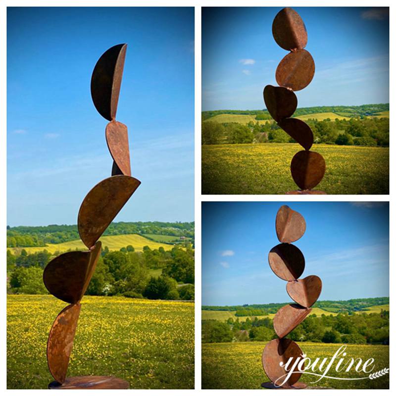 Garden corten steel sculpture