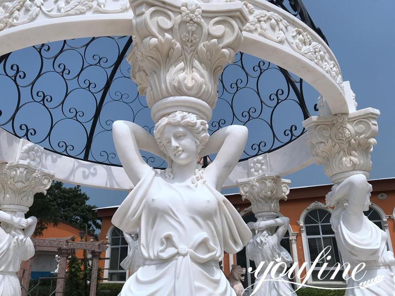 Marble gazebo outdoor -YouFine Sculpture