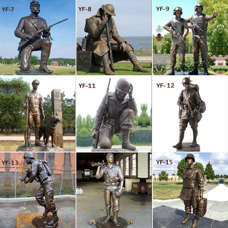 bronze military statues for sale