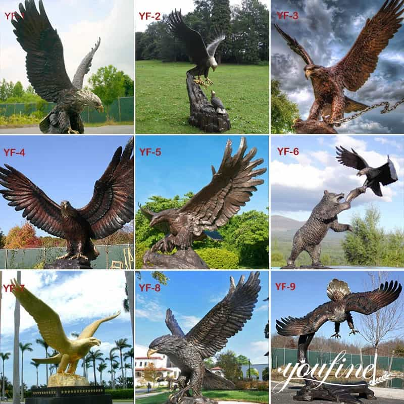 large bronze eagle statue