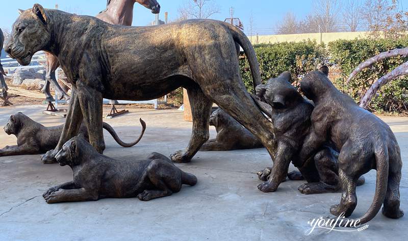 life size bronze lion statue