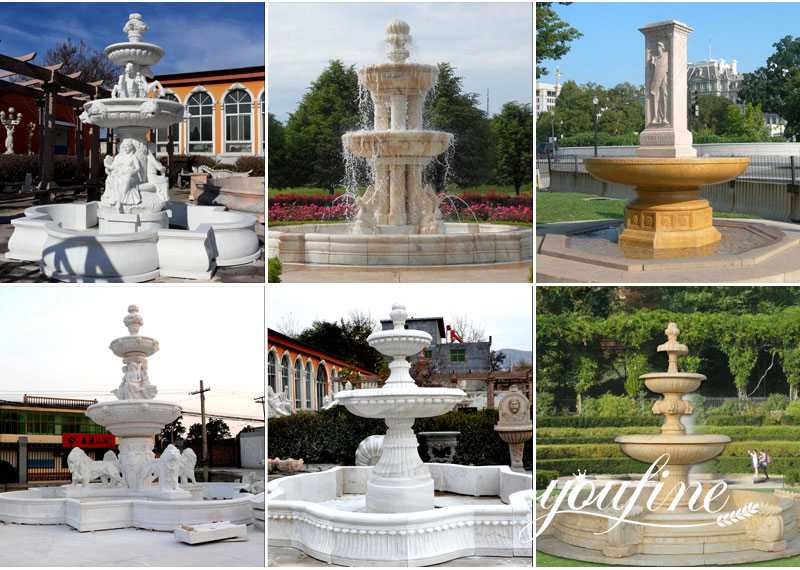 white marble fountain