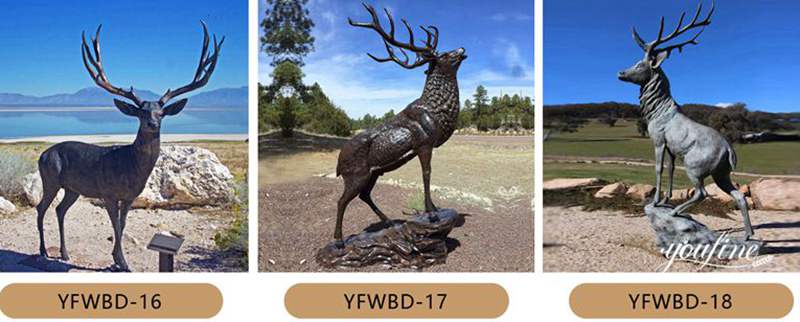 bronze elk statue