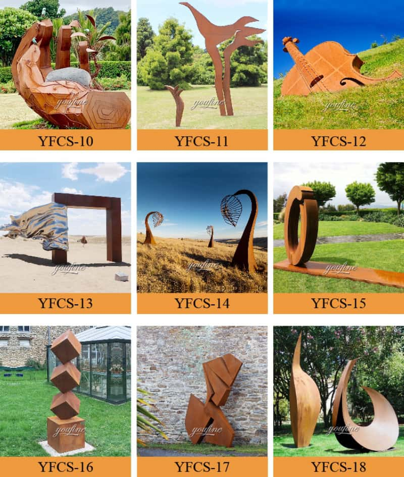 corten garden sculpture (2)