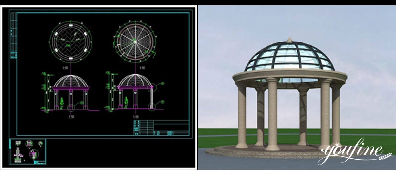 large marble gazebos for sale