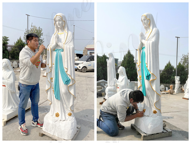 marble- lourdes- statue-