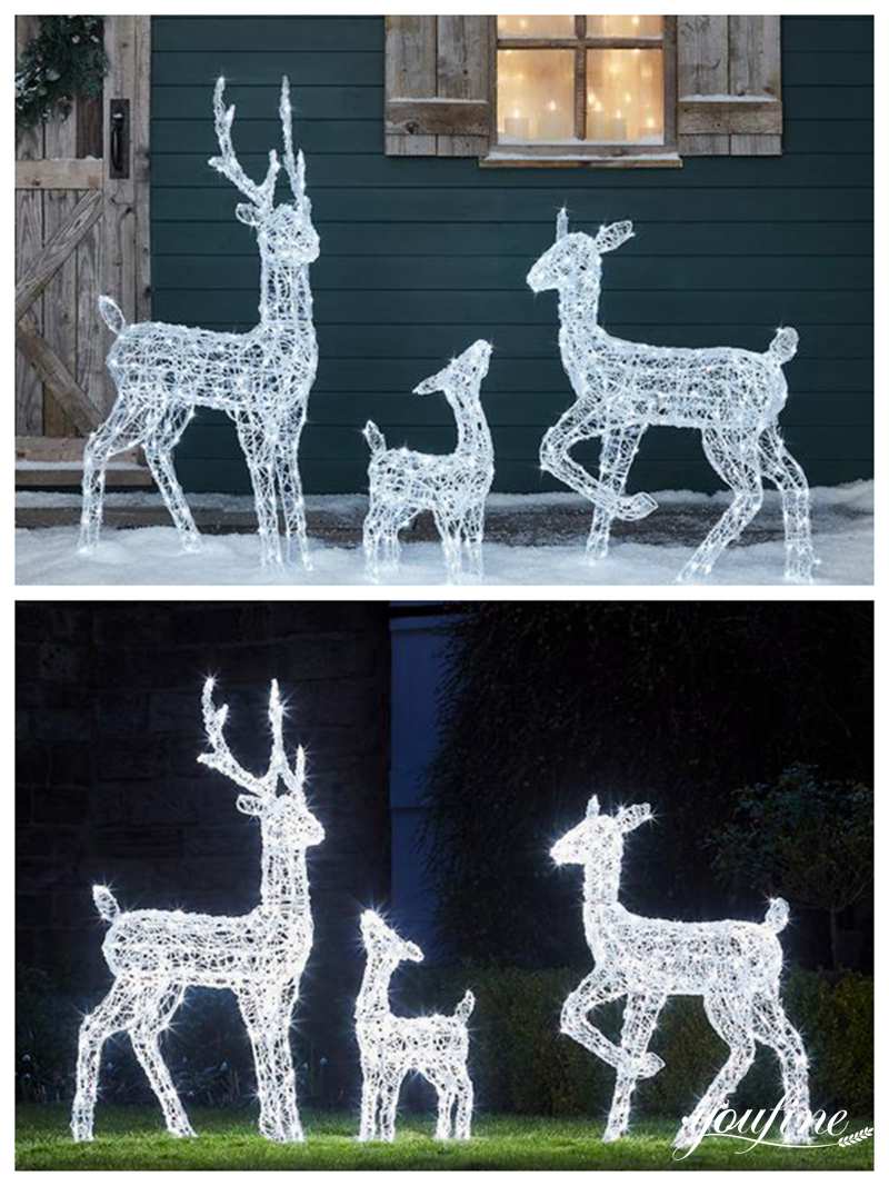 metal deer sculpture