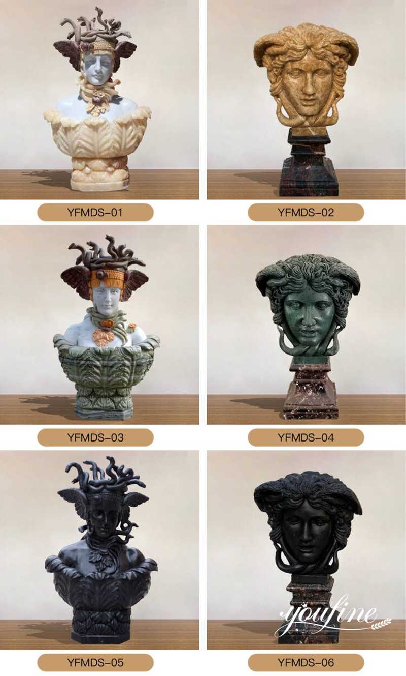 Medusa head statue