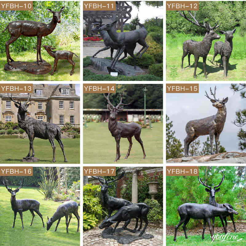 Life-size Casting Bronze Elk Statue Garden Decoration Wholesale 