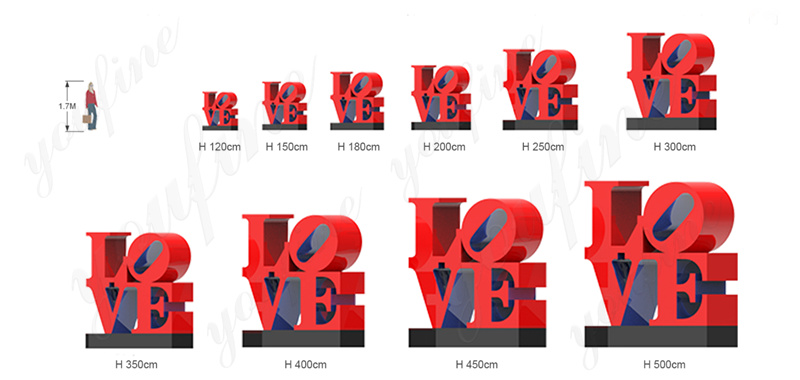 metal love sculpture supplier