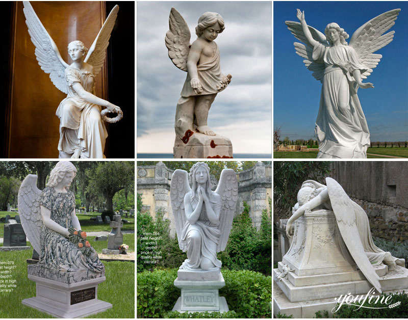 Life-size Garden Angel Marble Hand-carving Statue for Sale