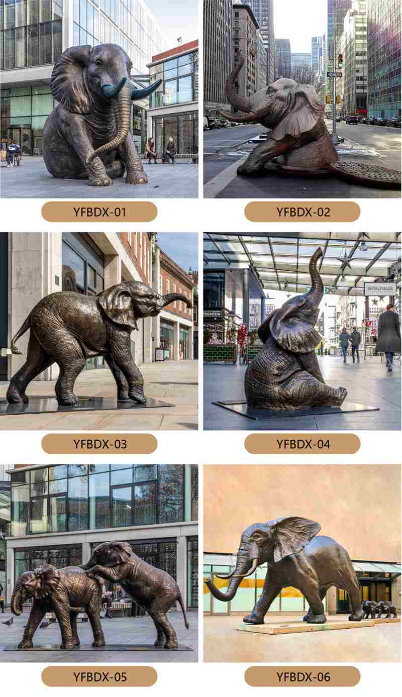 Large Customized Bronze Elephant Bust Indoor Decor factory supplier