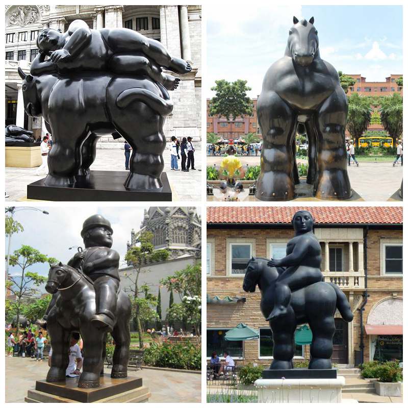 Life Size Replica of Bronze Botero Horse Statue by Fernando Botero factory supplier