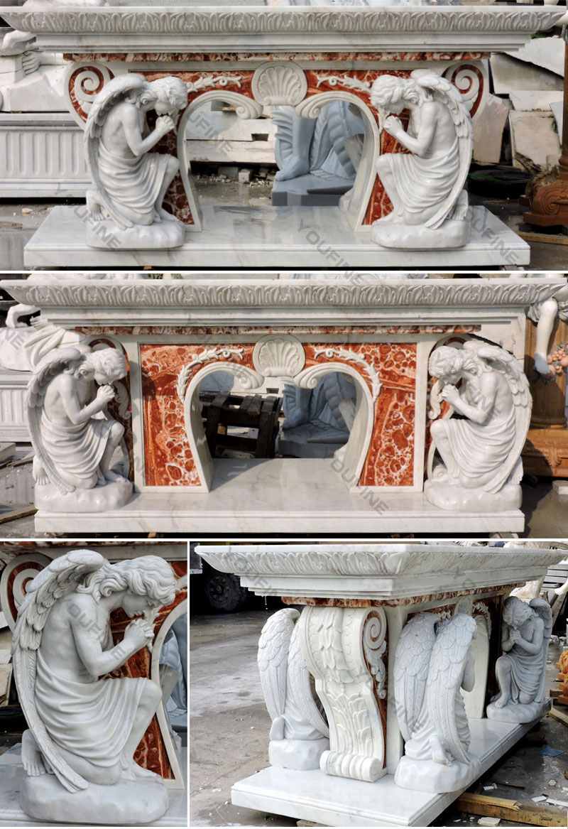 White Catholic Marble Altar Table Church Decor for Sale