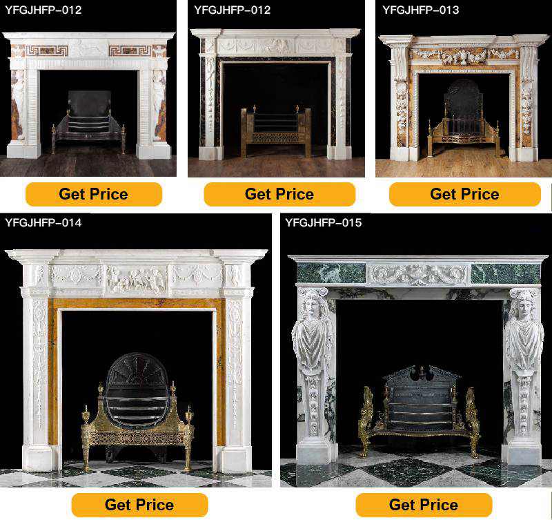 Large White Marble French Fireplace Mantel Home Decor for Sale 