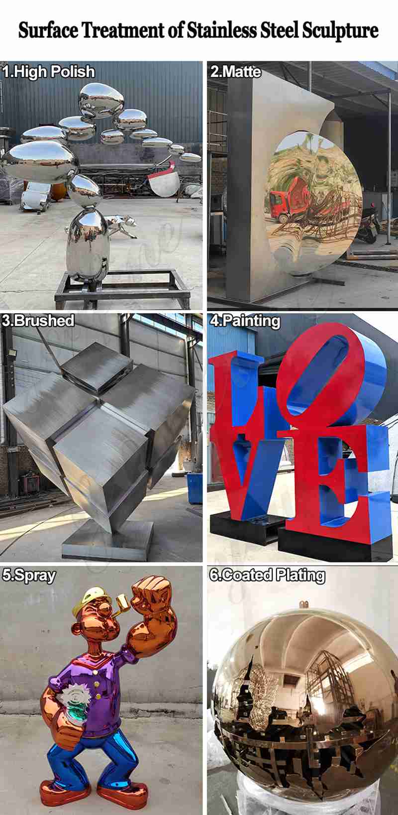 surface effects of stainless steel abstract sculpture -YouFine Sculpture