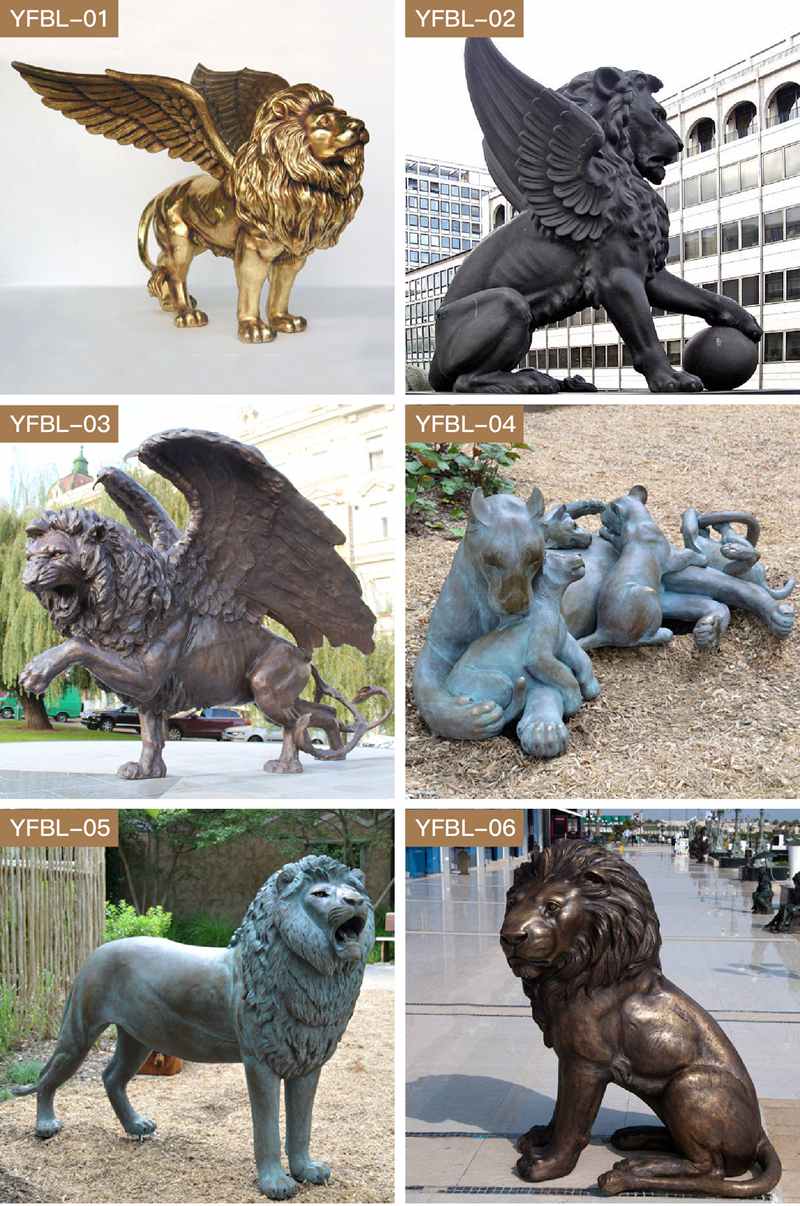 bronze lion statues for sale-YouFine Sculpture