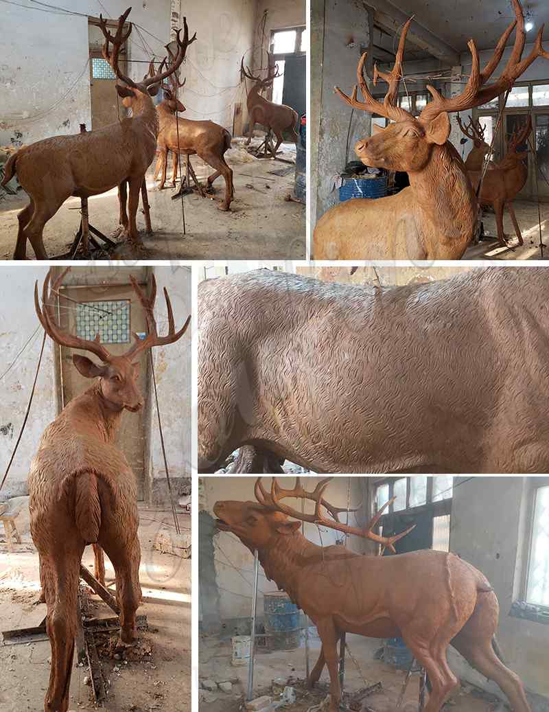 clay molds of bronze elk statue-YouFine Sculpture