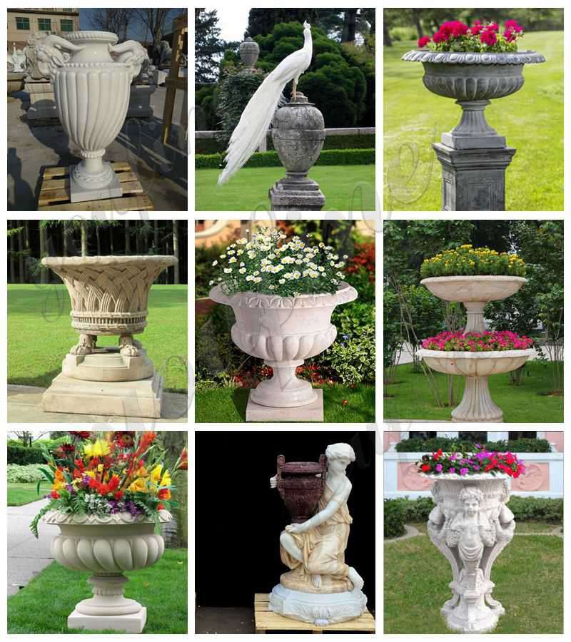 more types of marble planter-YouFine Sculpture