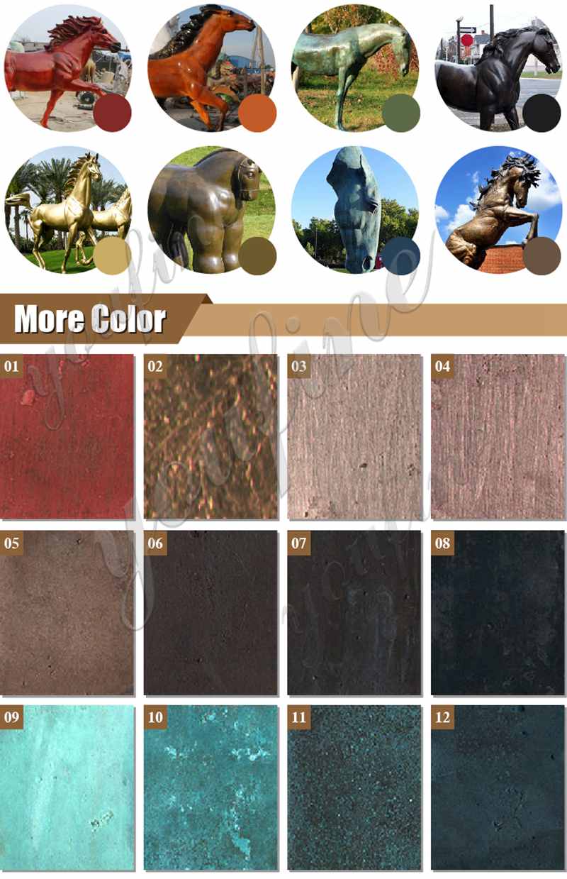 color choices of bronze horse statue tarkov-YouFine Sculpture