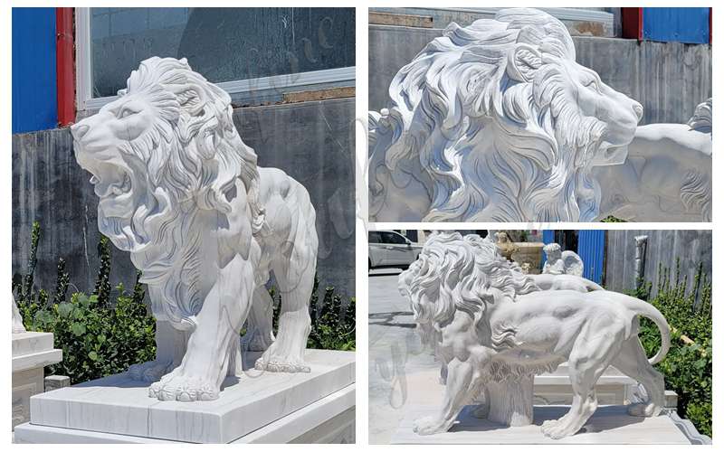 lion statues for front porch meaning-YouFine Sculpture