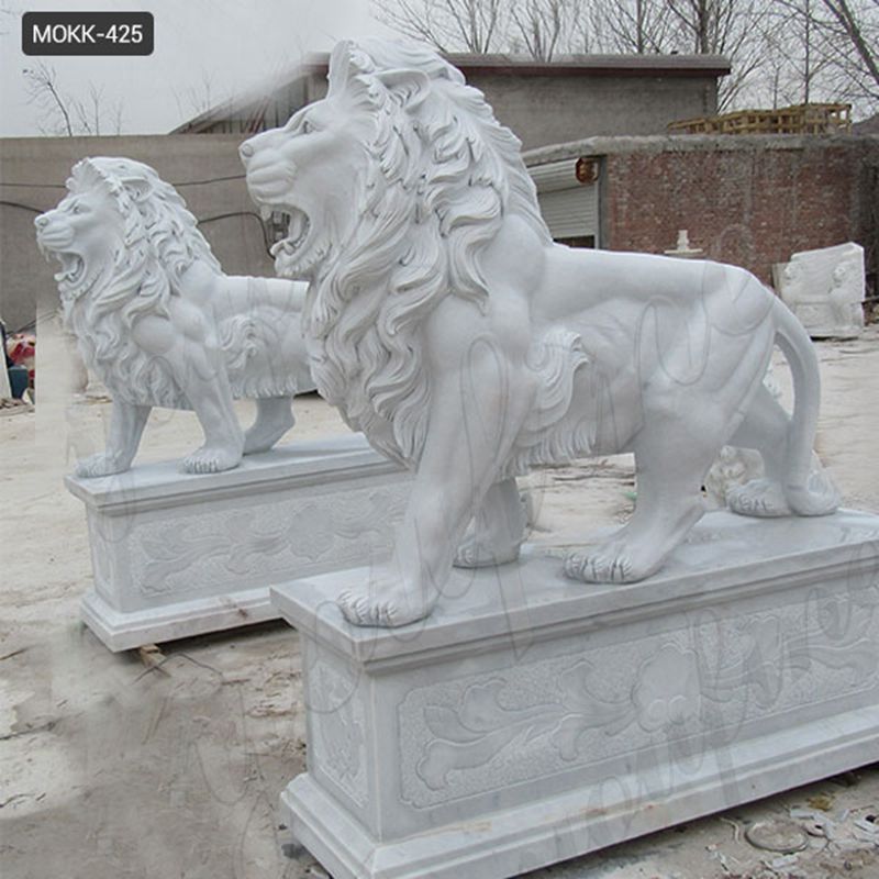 marble lion statues-YouFine Sculpture