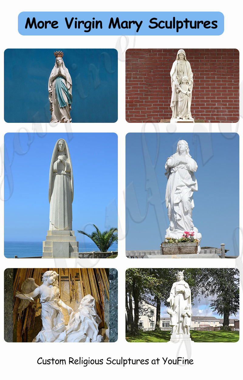 marble virgin mary statues