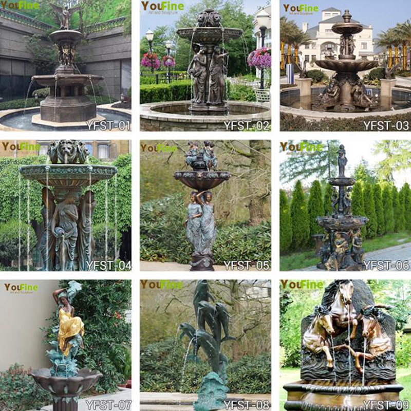 Outdoor Bronze Elephant Fountain Garden Decor Supplier BOK1-054