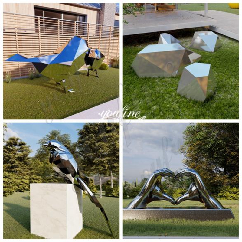 Hollow Hand Stainless Steel Outdoor Sculpture Garden Ornamentation CSS-861