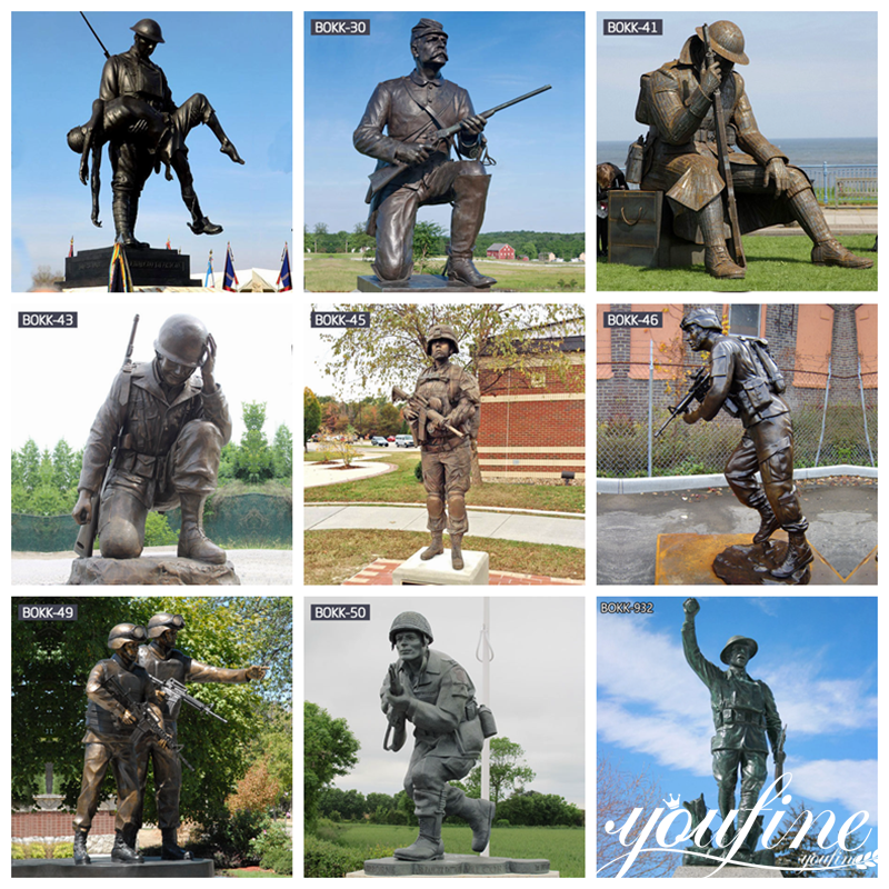 Life Size Bronze Military Spartan Soldier Statue Yard Ornaments for Sale BOKK-924