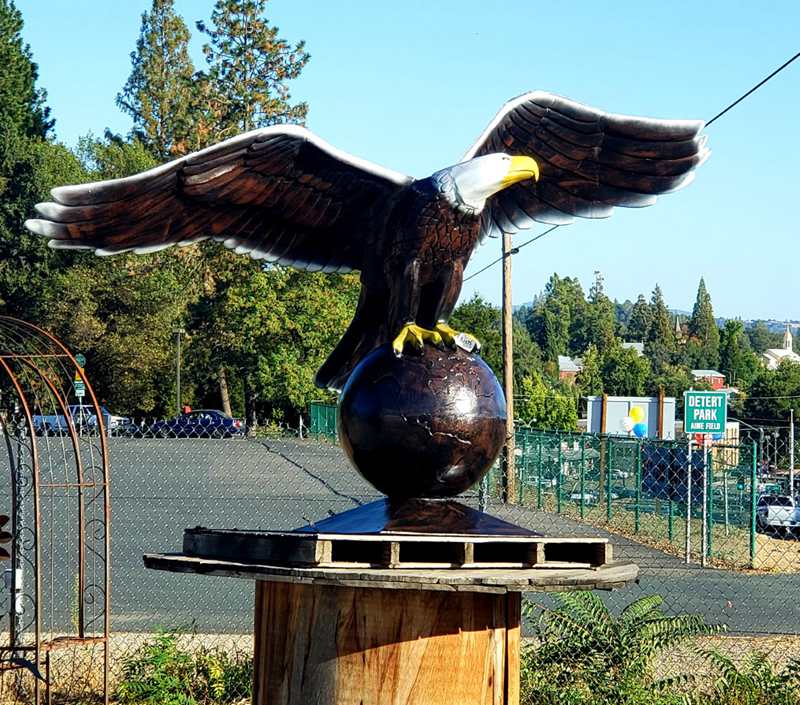 Bronze bald eagle-02-YouFine Sculptue