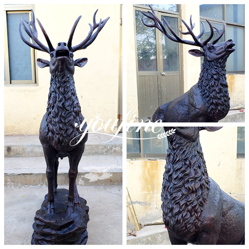 life size bronze stag statue-