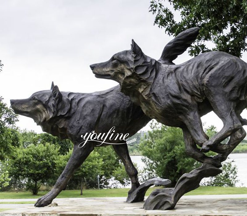 wolf garden statue-02-YouFine Sculpture