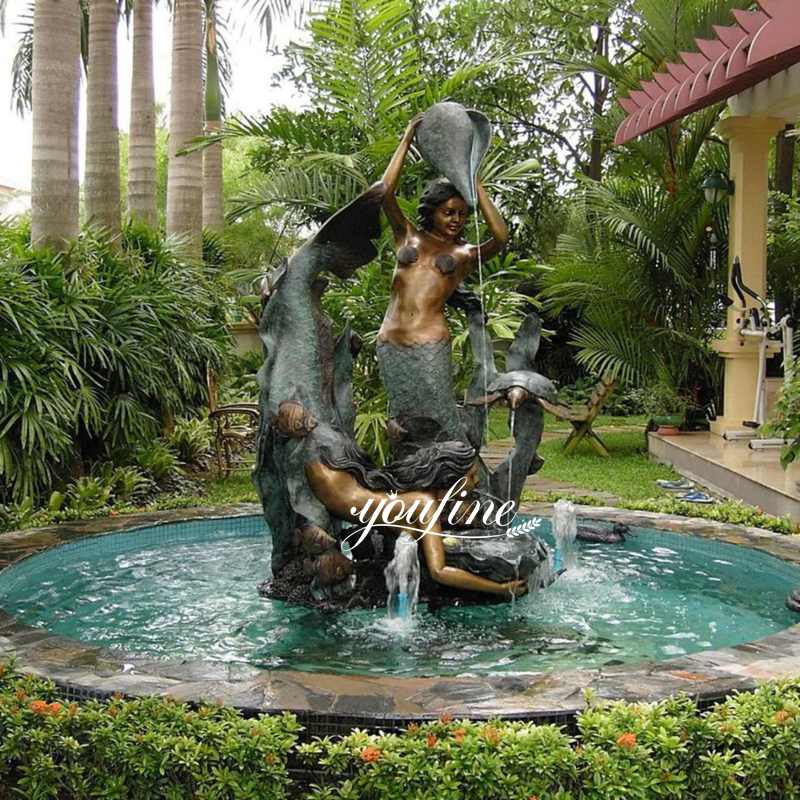 bronze mermaid fountain