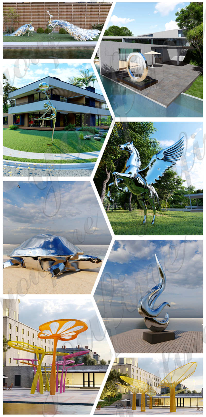 large metal sculptures