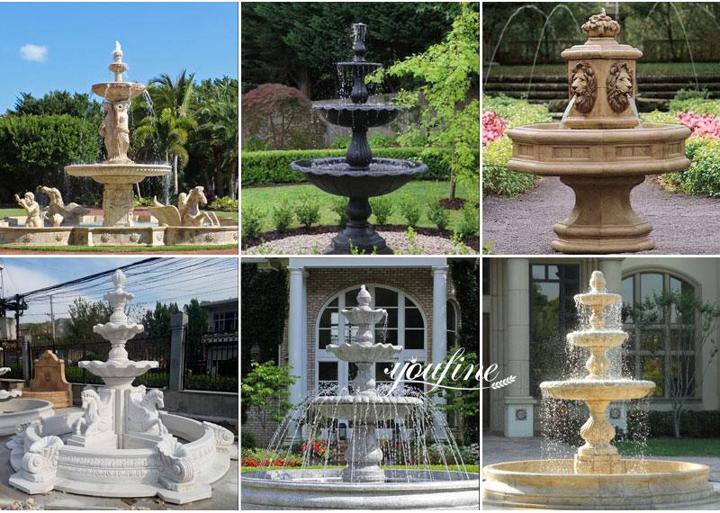 white marble fountain