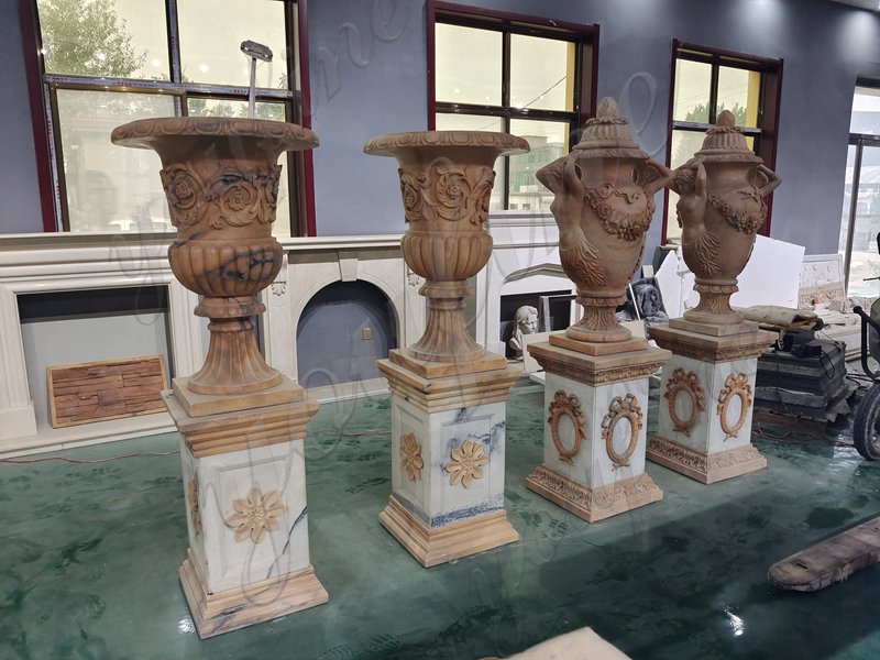 marble planters for garden-YouFine Sculpture